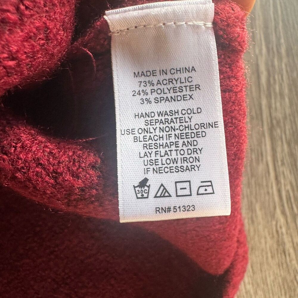 NWT CeCe Red Cardigan Sweater Large Blazer Preppy Office Thick Elegant MP $109 - Picture 11 of 14
